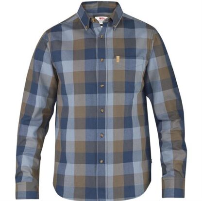 Fjällräven Ãvik Big Check Shirt L/S Mens, Blueberry - Fjällräven