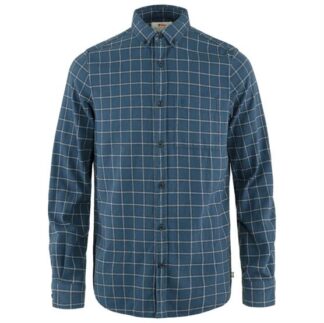 Fjällräven Ãvik Flannel Shirt Mens, Indigo Blue / Flint Grey - Fjällräven