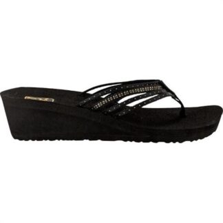 Teva Mush Adapto Wedge Dame, Studded Black - Teva