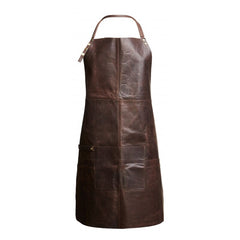 by Brorson - Læderforklæde m. strop og lomme - Walnut - Härkila